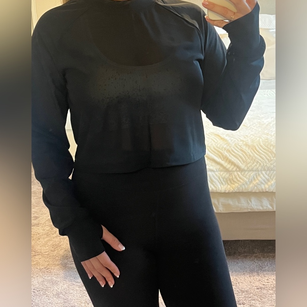 Buffbunny Black Long Sleeve Women's Top (mesh)